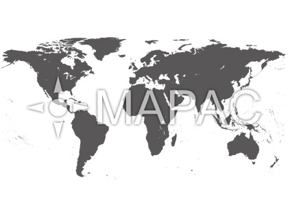 世界地図 シルエット
