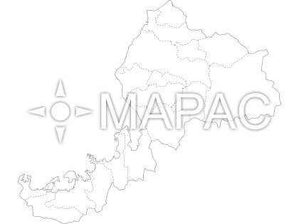 福井県の白地図