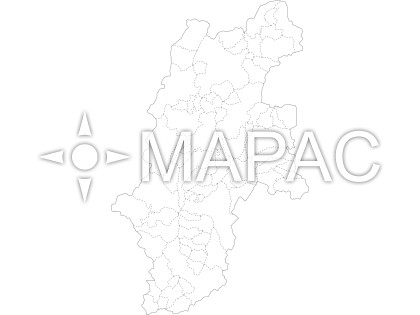 長野県の白地図