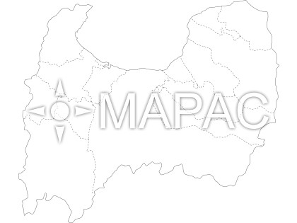 富山県の白地図
