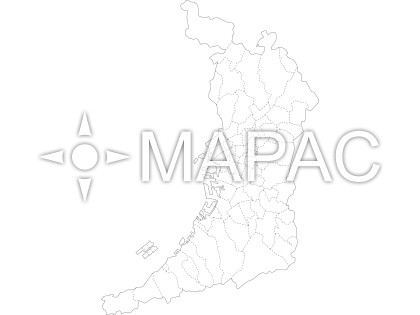 大阪府の白地図