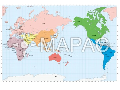 世界地図 ver.3 - 赤道入り