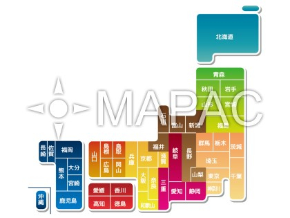 日本地図 - デザインマップ06