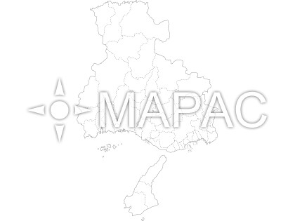 兵庫県の白地図