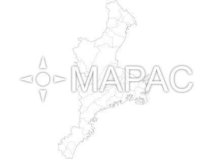 三重県の白地図