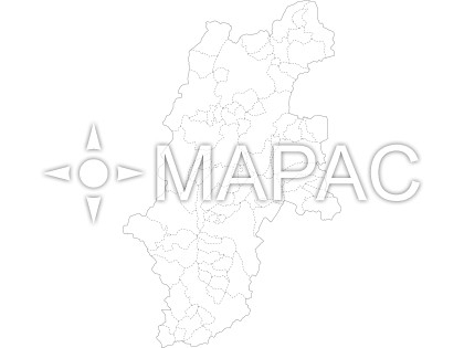 長野県の白地図
