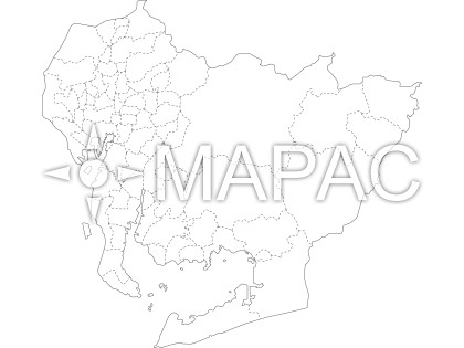 愛知県の白地図 ダウンロード 地図の無料素材 地図ac