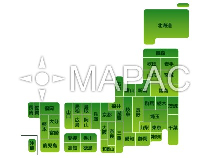 日本地図 - デザインマップ09