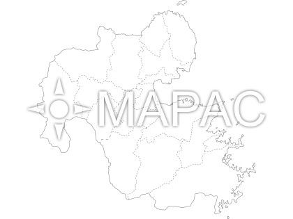 大分県の白地図