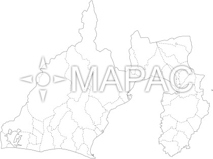 静岡県の白地図 ダウンロード 地図の無料素材 地図ac