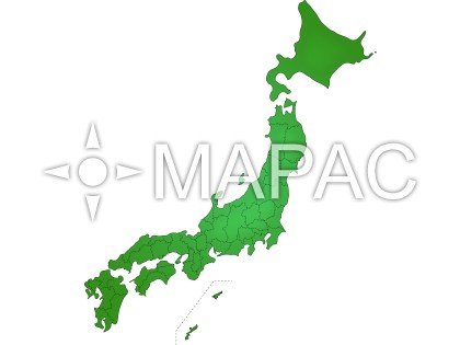 日本地図　カラーマップ
