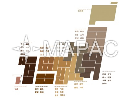 日本地図 - デザインマップ05