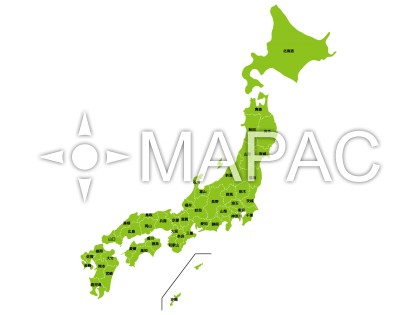 日本地図 - デザインマップ02